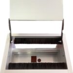 Ne-Ad 10 Modül Çift Açılır Kapaklı Masa Üstü Priz Kasası Eloksal 3810-01 - Görsel 4