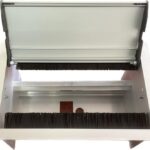 Ne-Ad 12 Modül Çift Açılır Kapaklı Masa Üstü Priz Kasası Eloksal 3812-01 - Görsel 2