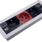 Ne-Ad 12 Modül Gömme Priz Kutusu Eloksal Boş 3912-01 - Görsel 1