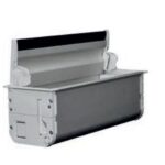 Ne-Ad 8 Modül Kapaklı Masa Üstü Priz Kutusu Eloksal BOŞ 3208-01 - Görsel 2