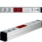 Ne-Ad Büro Tipi Aleminyum Priz Kasası 10 Modül BOŞ 7550-B - Görsel 2