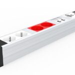 Ne-Ad  Büro Tipi Aleminyum Priz Kasası 4 Modül Boş 7544-B - Görsel 2