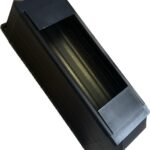 Avf  Büro Tipi Aleminyum Priz Kasası 4 Modül Boş Siyah - Görsel 1