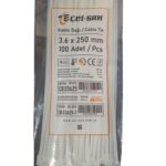 Çetsan 3,6x250 Kablo Bağı Beyaz 100 adet - Görsel 1
