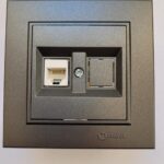 Makel Karea Füme İkili Data Prizi 1 Adet Cat5 - Görsel 1