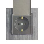 Makel Karea Line Siyah Kapaklı Topraklı Priz - Görsel 1