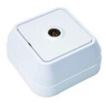 Makel Sıva Üstü Tv-Anten Prizi Geçişli 6dB Beyaz - Görsel 1