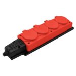 Ne-Ad 16A Kauçuk Dörtlü Grup Priz Kırmızı   4124 - Görsel 1