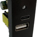 Ne-ad 45x22,5 İkili Şarj Adaptörü A/C Siyah  2162-S - Görsel 1