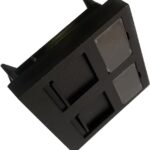 Ne-ad 45x45 İkili Data/Tel Kapak  Siyah 2052-S - Görsel 1