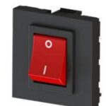 Ne-ad 45x45 Işıklı Anahtar Siyah  2092-S - Görsel 1