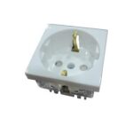 Ne-Ad 45x45 Şebeke Topraklı Priz  Beyaz   2006 - Görsel 1