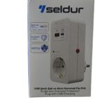 Seldur USB Hızlı Şarjlı Şok ve Akım Korumalı Fiş Priz - Görsel 2