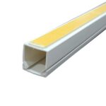 Sert Plastik 12X12 Kablo Kanalı Kendinden Yapışkanlı 2 Mt - Görsel 1