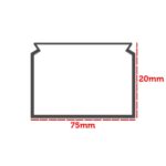 Sert Plastik 75X20 Balık Sırtı Kablo Kanalı Yapışkanlı (GRİ) 2 Mt - Görsel 2