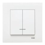 Viko Karre Beyaz Işıklı Komütatör - Görsel 1