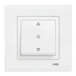 Viko Karre Beyaz Tek Tuş Jaluzi Anahtar - Görsel 1